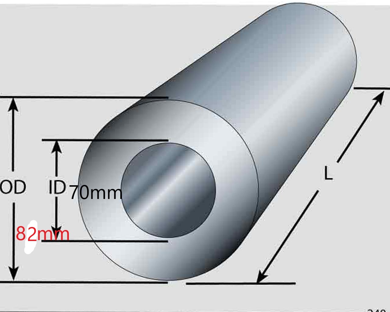  Jack Cylinder Id70 x Od82mm image 1